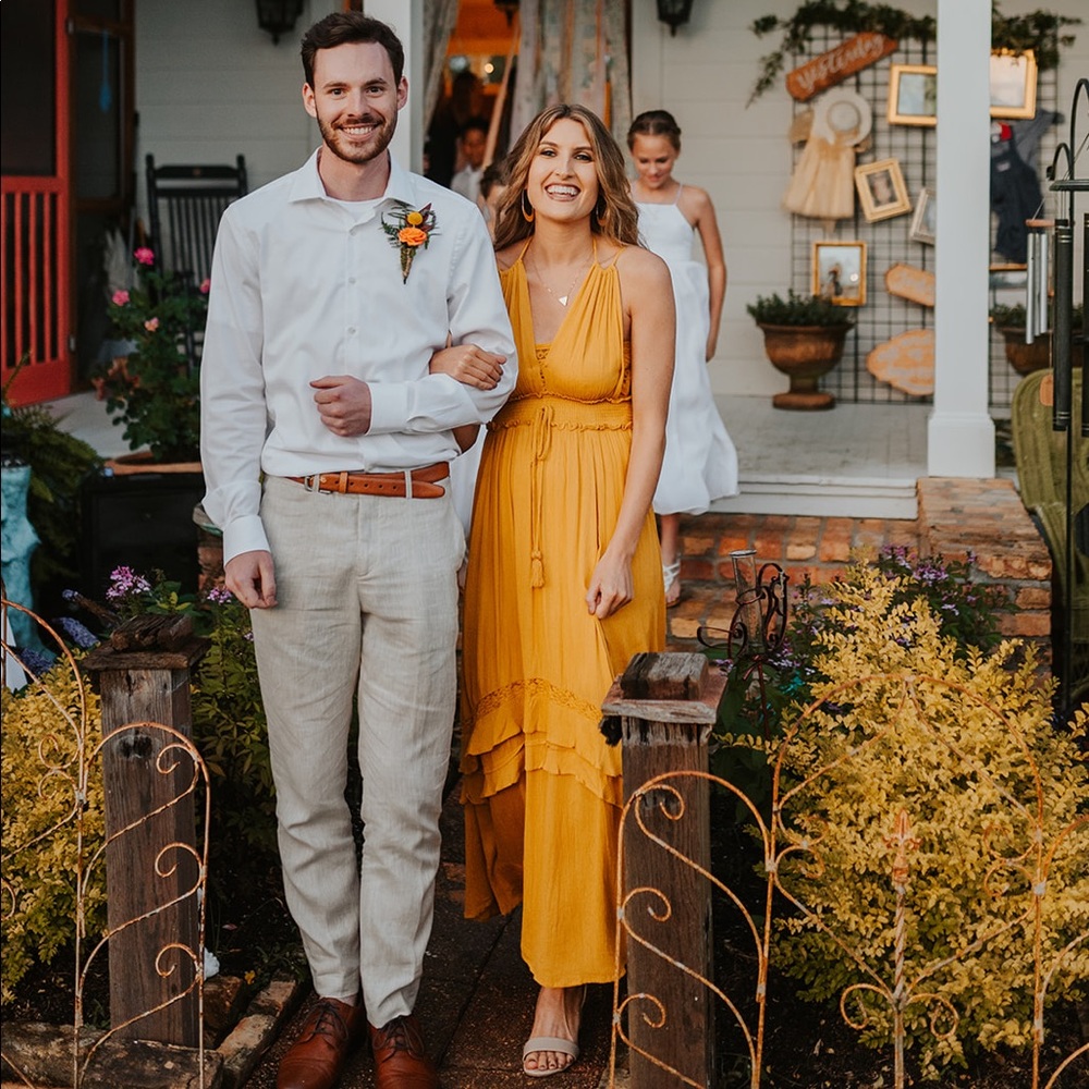 Gold Bohemian Bridesmaid Dress